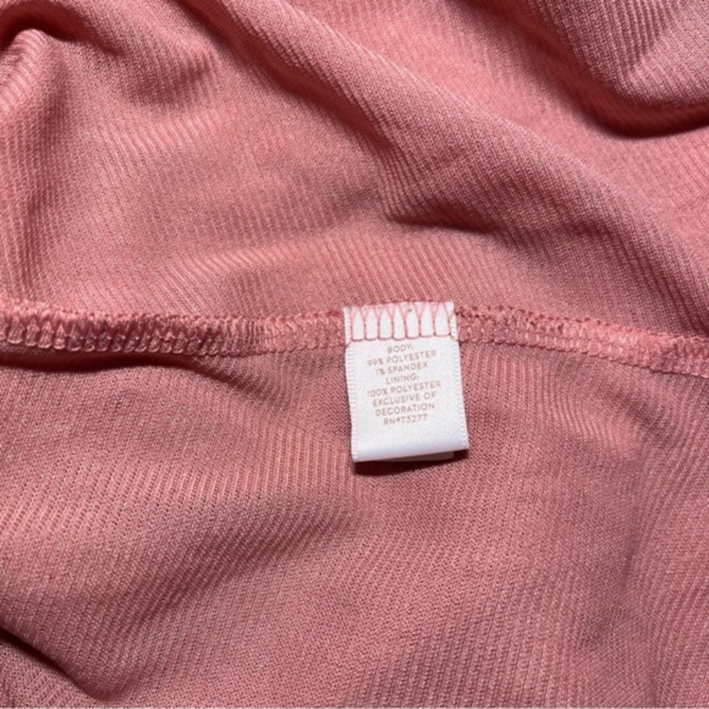 LC Lauren Conrad Pink Rose Cold Shoulder Ruffle‎ Dress Size Large - Picture 7 of 13